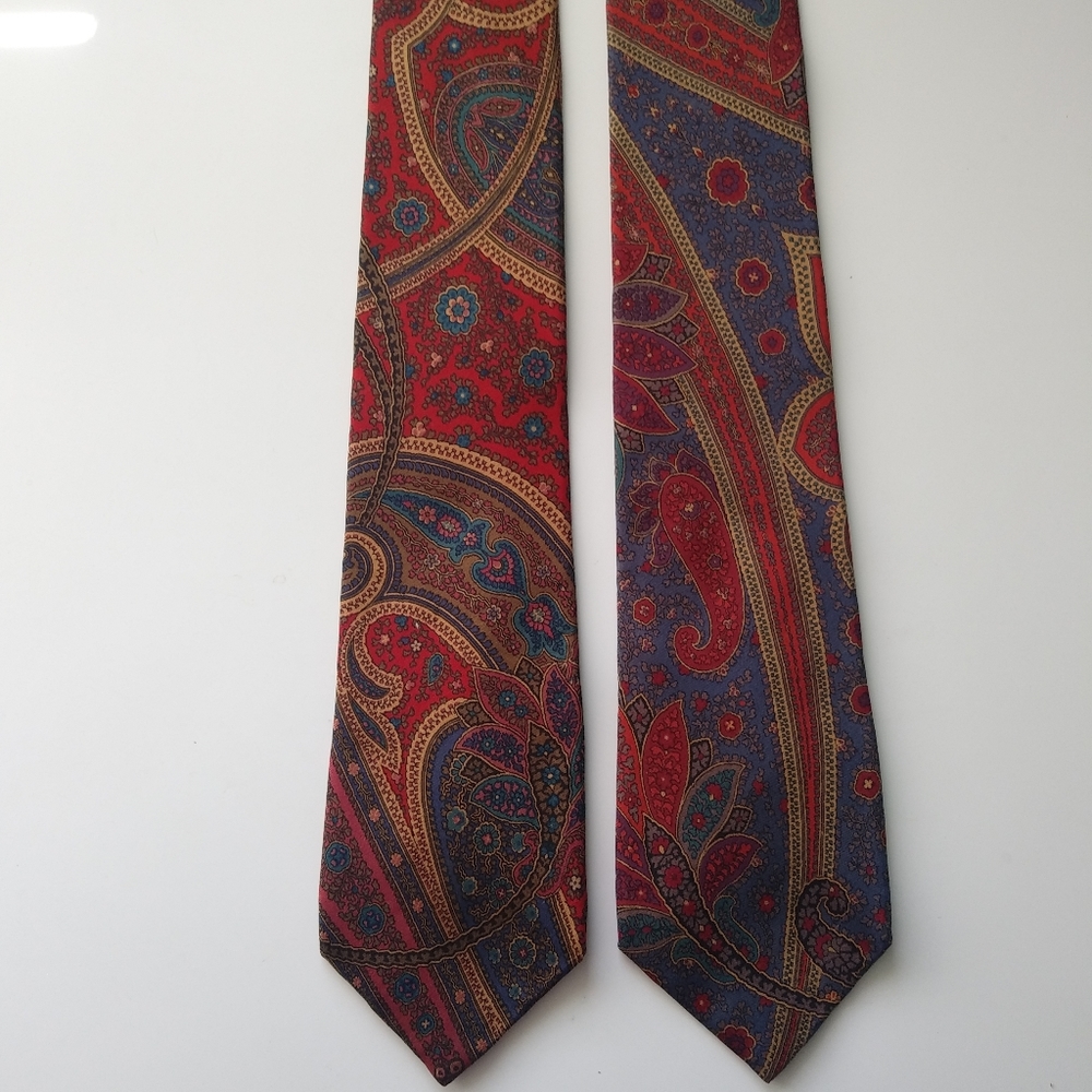 VTG Burberry Paisley Ties Duo